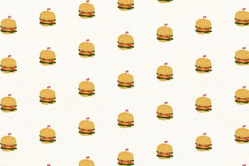 Vector seamless burger pattern background
