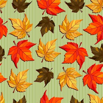 Vector seamless pattern - autumn leaves