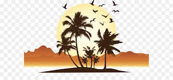 Vector seaside sunset 