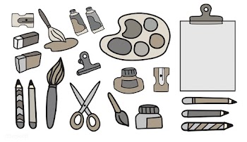 Vector set of art paints stationery doodle st.. | Free stock vector - 43333