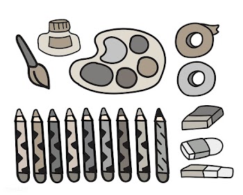Vector set of art paints stationery doodle st.. | Free stock vector - 43418