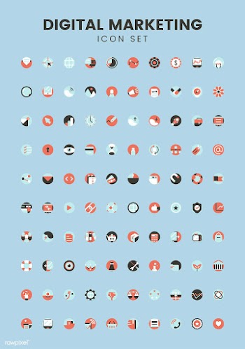 Vector set of digital marketing icons | Free stock vector - 44184