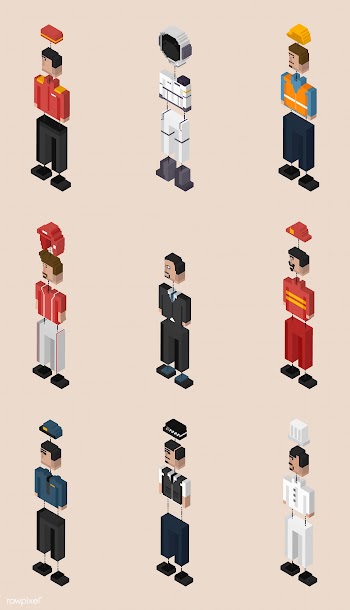 Vector set of men and professions | Free stock vector - 95045