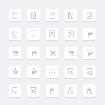 Vector set of online shopping icon | Free stock vector - 248847