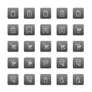 Vector set of online shopping icon | Free stock vector - 249532