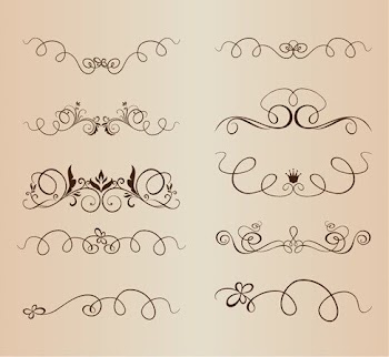 Vector Set of Vintage Calligraphic Elements
