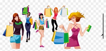 Vector Shopping Girl - Girl Shopping Transparent Vector