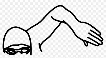 Vector - Swimming Black And White Png