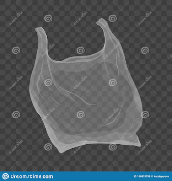 Vector Transparent Plastic Bag Illustration Isolated On ...