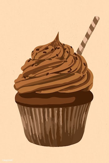 Vectorized chocolate cupcake sticker overlay design resource  | Free  vector - 2361320