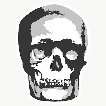 Vectorized gray skull sticker with a white border | Free  transparent png - 2354427