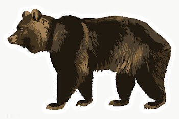 Vectorized grizzly bear sticker overlay design element | Free  transparent png - 2361502