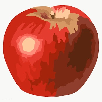 Vectorized red apple fruit sticker design element | Free  transparent png - 2361545