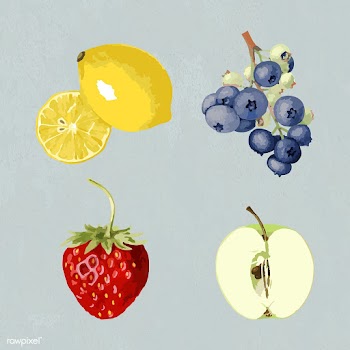Vectorized tropical fruit sticker collection design elements  | Free  vector - 2366579
