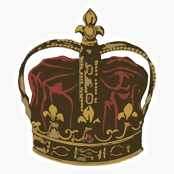 Vectorized vintage crown sticker with a white border | Free  transparent png - 2354424