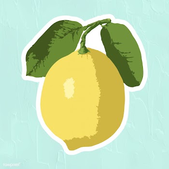 Vectorized yellow lemon sticker overlay with white border design resou.. | Free  vector - 2361222