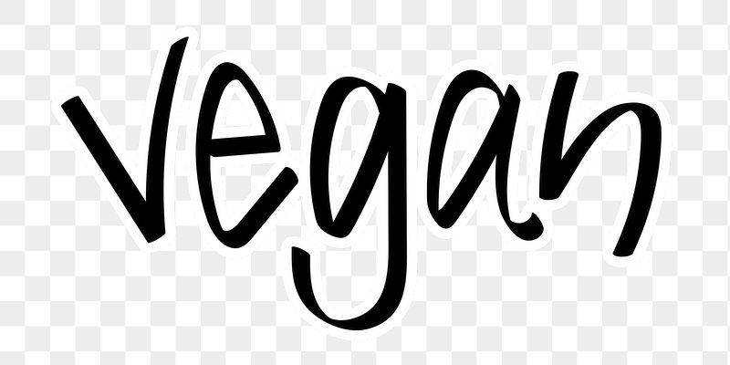 Vegan png word sticker typography, | Free PNG - rawpixel
