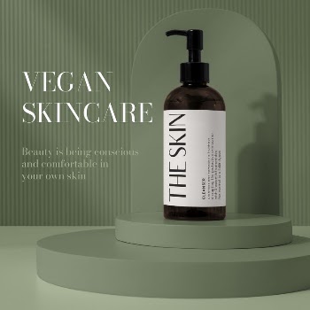 Vegan skincare Instagram post template, | Free Vector Template - rawpixel