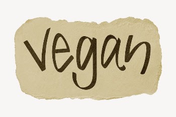 Vegan word, torn craft paper | Free PSD - rawpixel