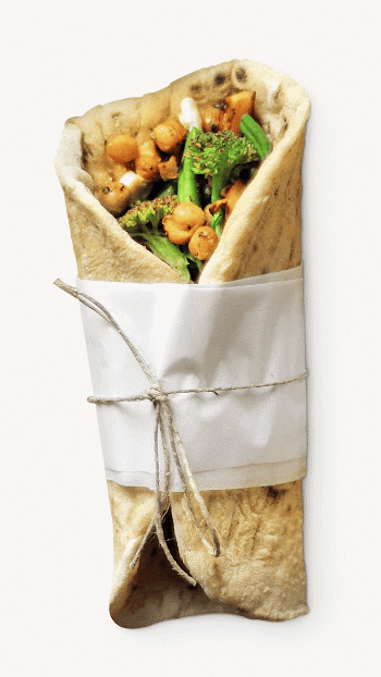 Vegan wrap, Mexican food isolated | Free PSD - rawpixel