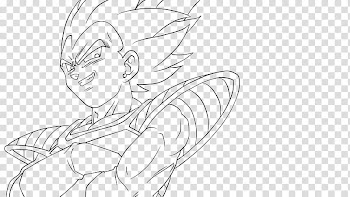 Vegeta Line Art transparent background PNG clipart