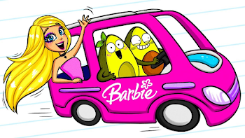 Vegetable and Barbie Car - Cartoon - YouTube