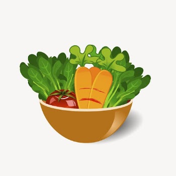 Vegetable bowl sticker, food illustration | Free PSD - rawpixel