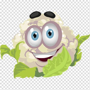 Vegetable Cartoon Fruit , Cartoon hand painted cute cauliflower transparent background PNG clipart