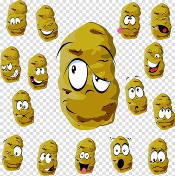 Vegetable Cartoon Potato , Hand-painted face cartoon face transparent background PNG clipart