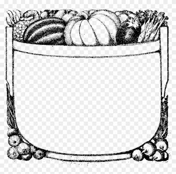 Vegetable Food Word Search Fruit Puzzle - Pumpkin Border Clipart Black And White