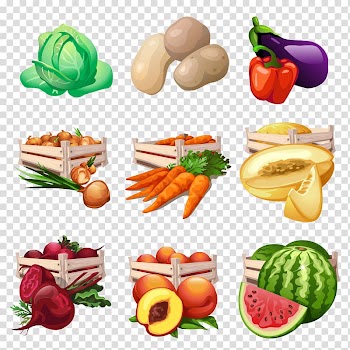 Vegetable Fruit Watermelon Illustration, Cartoon Fruits and vegetables transparent background PNG clipart