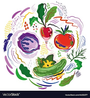 vegetable mix in a circle
