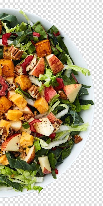 Vegetable salad in white bowl, Vegetarian cuisine Israeli salad Fattoush Spinach salad Panzanella, salad transparent background PNG clipart