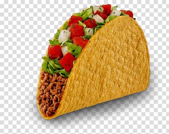 Vegetable taco illustration, Fresh Meat Taco transparent background PNG clipart