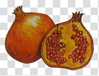 Vegetables and Fruit , orange pomegranate fruit transparent background PNG clipart