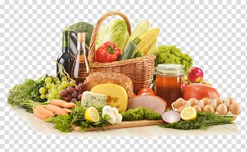 Vegetables and fruits, Basket Wicker Food Table Kitchen, groceries transparent background PNG clipart