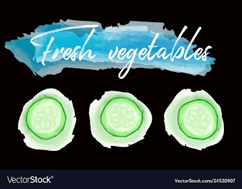 Vegetables food watercolor vector image