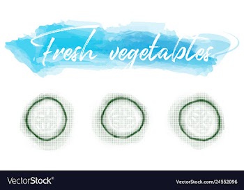 Vegetables food watercolor vector image