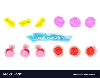 Vegetables food watercolor vector image