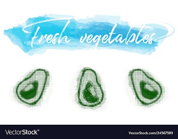 Vegetables food watercolor vector image