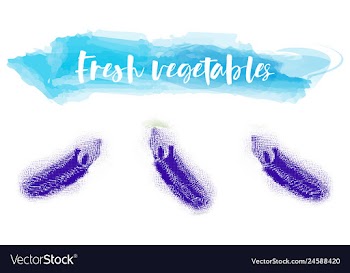 Vegetables food watercolor vector image