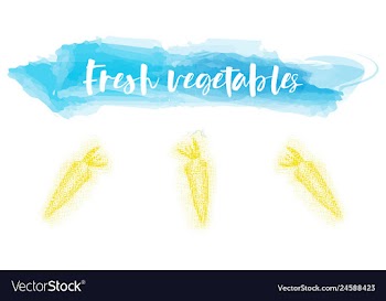 Vegetables food watercolor vector image