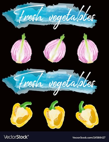 Vegetables food watercolor vector image