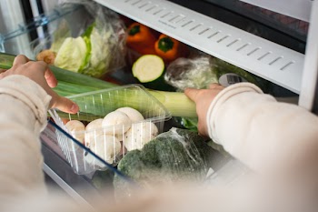 Vegetables in a fridge 