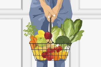 Vegetables in basket background, realistic | Free Photo Illustration - rawpixel