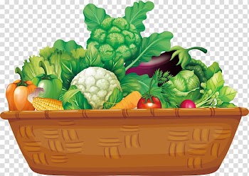 Vegetables in brown basket illustration, Organic food Vegetable Basket Fruit, Wooden basket of vegetables transparent background PNG clipart
