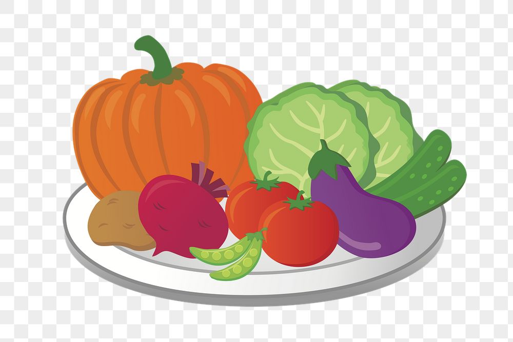 Vegetables plate png sticker, superfood | Free PNG - rawpixel