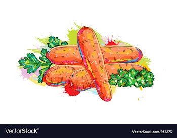 Vegetables with grunge vector image