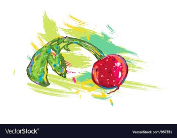 Vegetables with grunge vector image