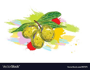 Vegetables with grunge vector image